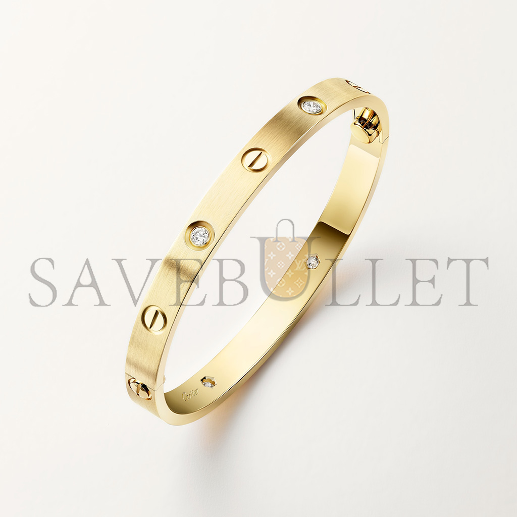 ca*t*er love bracelet, classic model, brushed finish, set with 4 Di*m*nds b6080117